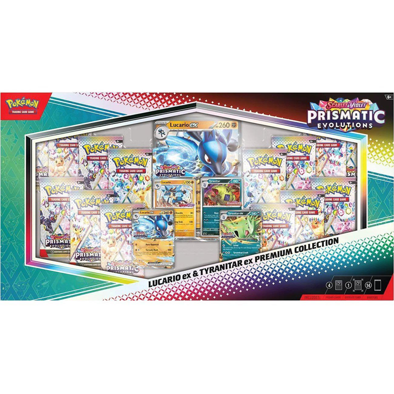 prismatic evolutions pokemon lucario box