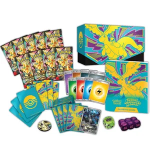 Bereid je voor op een nieuw hoofdstuk in de Pokémon TCG met de Pokémon TCG Mega Evolution Ascended Heroes Elite Trainer Box. In deze ETB staat Mega Dragonite ex centraal, die een team van all star Pokémon aanvoert in de Mega Evolution Ascended Heroes uitbreiding. Trainer’s Pokémon, Stellar Tera Pokémon ex en nieuwe Mega Evolution Pokémon ex zorgen voor spectaculaire gevechten en prachtige kaarten voor je verzameling. De Elite Trainer Box is ontworpen als complete instapset voor zowel spelers als verzamelaars. Je krijgt niet alleen 9 booster packs uit de Mega Evolution Ascended Heroes set, maar ook een exclusieve full art foil promo van N’s Zekrom, een stevige voorraad energiekaarten en officiële accessoires om je deck te bouwen, te beschermen en je kaarten netjes te organiseren. Dit maakt de ETB perfect als eerste aankoop binnen de set of als cadeau voor elke Pokémon fan. Inhoud Pokémon TCG Mega Evolution Ascended Heroes Elite Trainer Box De Mega Evolution Ascended Heroes Elite Trainer Box bevat: 9 Pokémon TCG Mega Evolution Ascended Heroes booster packs 1 full art foil promokaart met N’s Zekrom 65 card sleeves met Mega Evolution Ascended Heroes design 40 Pokémon TCG Energy kaarten 1 spelersgids voor de Mega Evolution Ascended Heroes uitbreiding 6 damage counter dobbelstenen 1 competitie legale coin flip dobbelsteen 1 kunststof Pokémon munt 1 verzamelbox om alles in op te bergen 6 plastic dividers om je kaarten in de box te organiseren 1 code card voor Pokémon Trading Card Game Live Met deze Elite Trainer Box ben je direct klaar voor de Mega Evolution Ascended Heroes met genoeg boosters om op jacht te gaan naar Mega Evolution Pokémon ex, Special Illustration Rares en andere zeldzame kaarten.