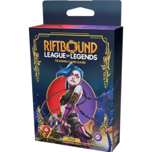 🎮 Riftbound: League of Legends – Origins Champion Deck Kies jouw Champion | 56 Kaarten Speelklaar Deck | Inclusief Booster Stap direct in de wereld van Riftbound, de strategische trading card game gebaseerd op het wereldwijde fenomeen League of Legends. Riftbound is ontworpen voor ultieme multiplayer actie. Speel intense 1v1 duels, vorm teams van twee of ga voor complete chaos in een free for all met vier spelers. Strategie, timing en slimme synergie bepalen wie de Rift domineert. 🌟 Origins – De Eerste Set Origins is de allereerste set van Riftbound en bevat maar liefst 300 verschillende kaarten. Je vindt hierin bekende Champions uit de game en animatieserie, waaronder: Jinx Viktor Lee Sin Combineer jouw Champion met Units en signature Spells en bouw een strategie die past bij jouw speelstijl. 🔥 Kies Jouw Champion Deck (GEEN SET) Dit product betreft één individueel Champion Deck naar keuze. Je kiest zelf welke Champion jij wilt spelen: Jinx Viktor Lee Sin Een Champion Deck bevat alles wat je nodig hebt om direct te starten én je eerste collectie op te bouwen. 📦 Inhoud Champion Deck – Origins Elk deck bevat: 1 kant-en-klaar deck van 56 kaarten Inclusief 3 rares Inclusief de gekozen Champion (Jinx, Viktor of Lee Sin) 1 boosterpack van League of Legends Origins 1 papieren playmat 1 kartonnen deckbox 1 boekje met spelregels en deckbuilding tips De meegeleverde booster is perfect om je deck direct te upgraden of je verzameling uit te breiden.