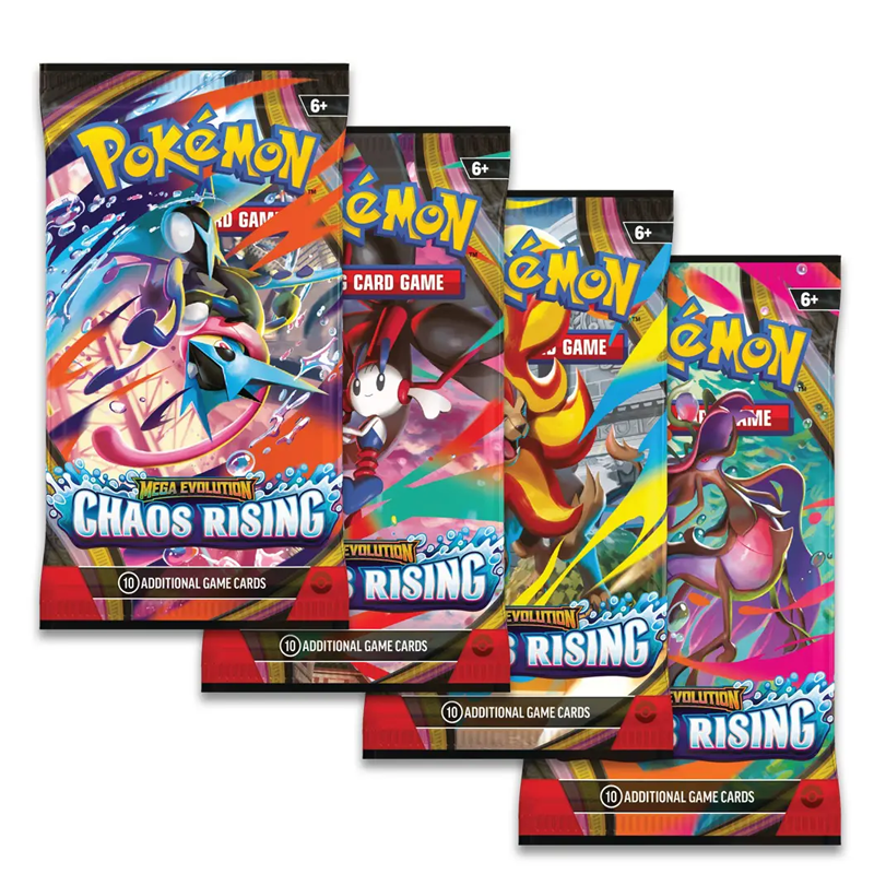 Met de Pokémon TCG Mega Evolution Chaos Rising Booster Box haal je direct 36 booster packs uit deze nieuwe Engelstalige Pokémon set in huis. De set staat in het teken van krachtige Mega Evolution Pokémon ex, waaronder Mega Greninja ex, Mega Floette ex, Mega Pyroar ex en Mega Dragalge ex. Chaos Rising bevat meer dan 120 kaarten en is interessant voor zowel spelers als verzamelaars. Zoek je nieuwe kaarten voor je deck, wil je kans maken op bijzondere rares en illustration cards, of open je simpelweg graag een volledige booster box van een nieuwe set, dan is dit een uitstekende keuze. Een booster box is bovendien een populaire optie voor wie meer uit een set wil halen dan met losse packs. Je opent in één keer een groot aantal boosters en vergroot daarmee de kans op meerdere mooie pulls uit Chaos Rising. Inhoud van de Chaos Rising Booster Box: 36 Chaos Rising booster packs Engelstalige Pokémon TCG booster box Release op 22 mei 2026 De Chaos Rising Booster Box is daarmee een goede keuze voor iedereen die de set uitgebreid wil openen of sealed aan de collectie wil toevoegen.