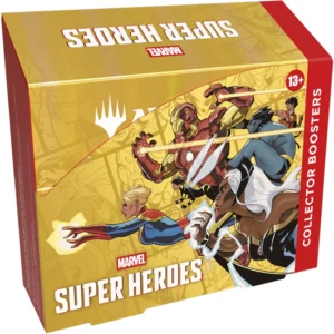 Magic: The Gathering – Marvel Super Heroes Collector Booster Box Avengers... Assemble the Magic! Het Marvel-universum betreedt de wereld van Magic: The Gathering in een spectaculaire crossover vol iconische helden, beruchte schurken en epische gevechten. Kies jouw kant, verzamel legendarische kaarten en ontdek de meest exclusieve uitvoeringen van jouw favoriete Marvel-personages. Van de Avengers en de Fantastic Four tot iconische schurken als Doctor Doom en Thanos – iedere kaart brengt het Marvel-universum op indrukwekkende wijze tot leven. Voor verzamelaars is deze Collector Booster Box dé ultieme manier om de mooiste kaarten uit de set te bemachtigen. De ultieme booster voor verzamelaars Collector Boosters zijn speciaal ontwikkeld voor spelers en verzamelaars die op zoek zijn naar de meest luxe uitvoeringen binnen een Magic-set. Iedere booster zit boordevol premium kaarten, exclusieve behandelingen en prachtige illustraties die je niet of nauwelijks in reguliere boosters tegenkomt. In de Marvel Super Heroes Collector Boosters vind je onder andere: Extended Art-kaarten Borderless-kaarten Showcase-uitvoeringen Premium Foil-kaarten Exclusieve varianten Kans op de uiterst zeldzame Headliner Mythic Hierdoor behoort iedere Collector Booster tot de meest waardevolle manier om de Marvel-uitbreiding te openen. Waarom kiezen voor de Marvel Super Heroes Collector Booster Box? Officiële Magic: The Gathering Marvel-uitbreiding Dé premium boosterbox voor verzamelaars Kans op exclusieve Extended Art-, Borderless- en Showcase-kaarten Bevat diverse premium foil-uitvoeringen Kans op de zeer zeldzame Headliner Mythic-kaarten Perfect voor verzamelaars én liefhebbers van luxe Magic-producten Onmisbaar voor Marvel- en Magic-fans Inhoud van de Magic: The Gathering – Marvel Super Heroes Collector Booster Box 12 Magic: The Gathering – Marvel Super Heroes Collector Boosters Iedere Collector Booster bevat 15 Magic: The Gathering-kaarten Ontdek de meest exclusieve kaarten uit de Marvel Super Heroes-uitbreiding en voeg de mooiste premium uitvoeringen toe aan jouw Magic: The Gathering-collectie.