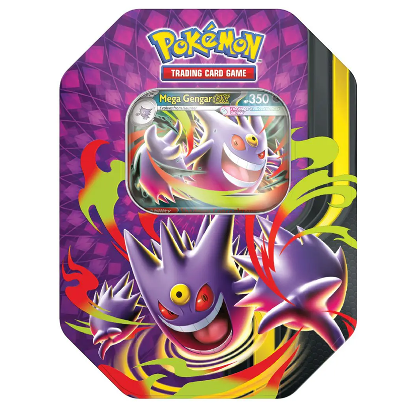 Pokémon TCG: Mega Gengar Moonlit ex Tin Stap in de schaduwen met de Mega Gengar Moonlit ex Tin. Deze bijzondere Pokémon TCG-uitgave zet één van de populairste Ghost-type Pokémon ooit centraal in zijn krachtige Mega Evolution-vorm. Met een exclusieve foil promokaart van Mega Gengar ex en uniek artwork is deze tin een absolute must-have voor verzamelaars en Gengar-fans. Naast de indrukwekkende promokaart bevat deze tin vier Pokémon TCG booster packs, waarmee je jouw collectie verder kunt uitbreiden en kans maakt op nieuwe Pokémon ex, bijzondere illustraties en andere waardevolle kaarten uit recente uitbreidingen. De stevige metalen verzamelbox maakt deze release compleet en biedt een stijlvolle manier om kaarten en accessoires veilig op te bergen. Inhoud 1 Foil Promo Card van Mega Gengar ex 4 Pokémon TCG Booster Packs 1 Codekaart voor Pokémon TCG Live 1 Metalen Pokémon TCG Tin Waarom kiezen voor de Mega Gengar Moonlit ex Tin? Exclusieve Mega Gengar ex promokaart Uniek artwork speciaal voor deze release Inclusief 4 Pokémon TCG booster packs Stevige metalen verzamelbox Perfect voor verzamelaars, spelers en Gengar-fans Of je nu een liefhebber bent van Ghost-type Pokémon, op zoek bent naar exclusieve promo kaarten of simpelweg wilt genieten van het openen van Pokémon booster packs, de Mega Gengar Moonlit ex Tin biedt een uitstekende combinatie van verzamelwaarde en speelplezier.