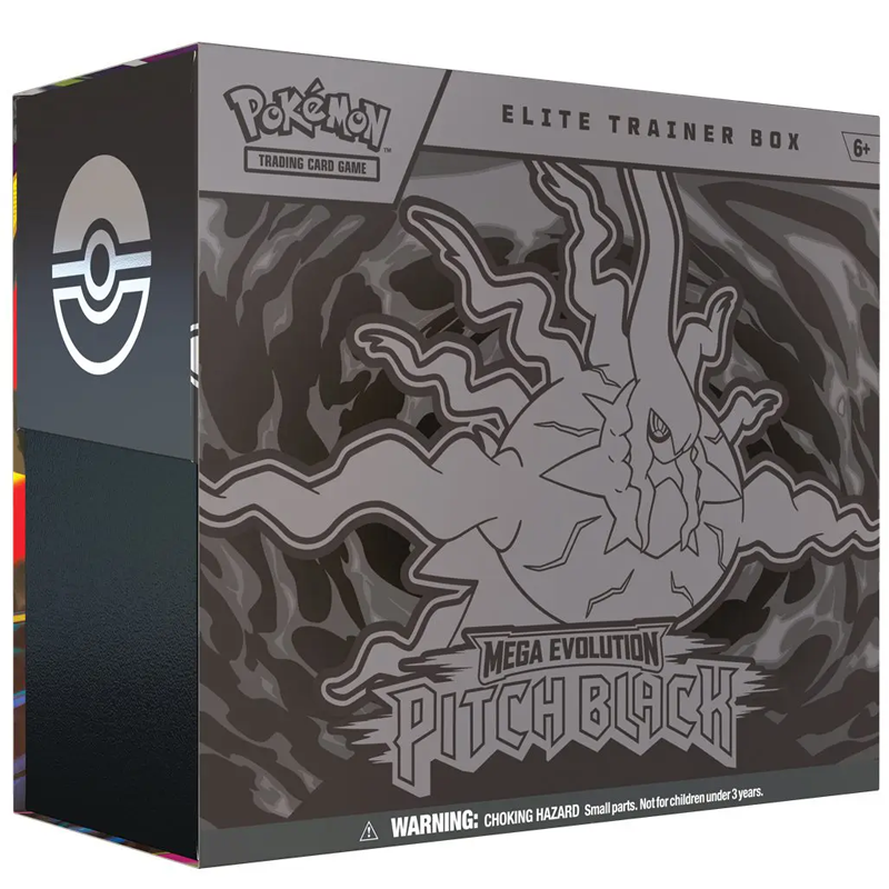 Pokémon TCG: Mega Evolution Pitch Black Elite Trainer Box Bereid je voor op de duisternis van de Mega Evolution-era met de Pokémon TCG: Mega Evolution Pitch Black Elite Trainer Box. Deze premium verzamelbox is de perfecte manier om de nieuwste Pokémon-uitbreiding te ontdekken en bevat alles wat je nodig hebt om jouw collectie of deck naar een hoger niveau te tillen. In Pitch Black worden sterrennachten overschaduwd door de mysterieuze kracht van Mega Darkrai ex. Terwijl schaduwen zich verspreiden, slaan krachtige Pokémon zoals Mega Zeraora ex, Mega Chandelure ex en Mega Excadrill ex terug in één van de meest sfeervolle Pokémon-uitbreidingen van het jaar. Met maar liefst 9 booster packs krijg je volop kansen om nieuwe kaarten uit de set te openen. Daarnaast bevat deze Elite Trainer Box een exclusieve full-art foil promo kaart van Zarude, waardoor dit product extra aantrekkelijk is voor verzamelaars. Naast de kaarten ontvang je ook een uitgebreide selectie premium accessoires, waaronder sleeves, energiekaarten, dobbelstenen en een stevige verzamelbox om je kaarten veilig op te bergen. Inhoud 9 Pokémon TCG: Mega Evolution Pitch Black Booster Packs 1 Full-Art Foil Promo Card van Zarude 65 Kaart sleeves 40 Pokémon TCG Energiekaarten 6 Schade-indicatordobbelstenen 1 Wedstrijd-legale coin-flip dobbelsteen 1 Plastic munt 1 Spelersgids voor de Mega Evolution Pitch Black uitbreiding 1 Verzamelbox 4 Scheidingskaarten 1 Codekaart voor Pokémon TCG Live Waarom kiezen voor de Pitch Black Elite Trainer Box? Exclusieve Full-Art Zarude promo kaart Inclusief 9 booster packs van de nieuwste uitbreiding Complete set accessoires voor spelers Perfect voor verzamelaars én competitieve spelers Ideaal om een nieuwe set te starten of uit te breiden Stevige verzamelbox voor opslag van kaarten en accessoires Of je nu op zoek bent naar bijzondere pulls, een exclusieve promo kaart of een complete Pokémon TCG-ervaring, de Mega Evolution Pitch Black Elite Trainer Box biedt alles wat je nodig hebt om de duistere wereld van Pitch Black te ontdekken.
