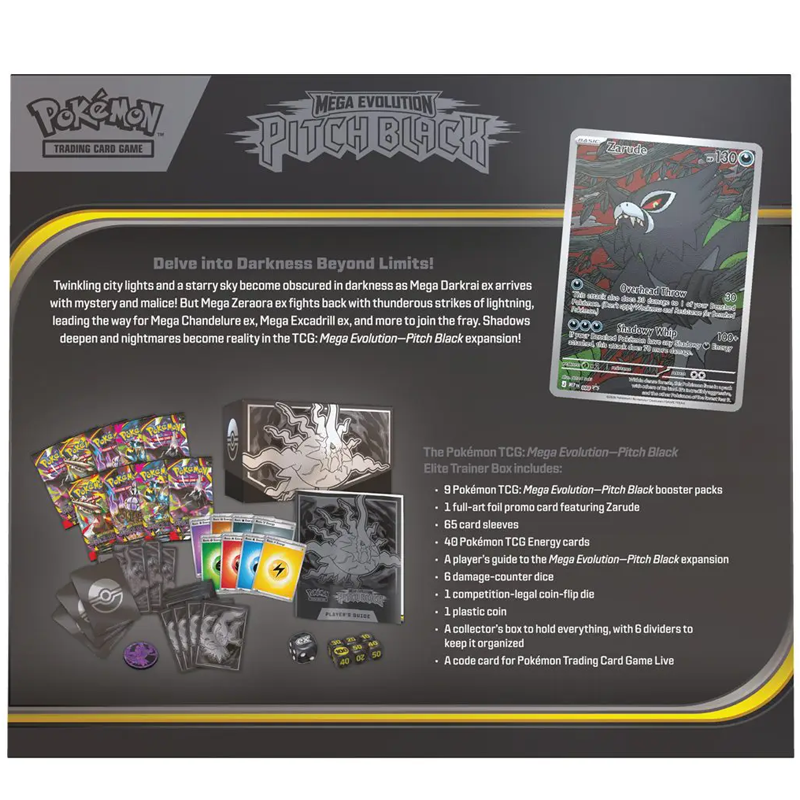 Pokémon TCG: Mega Evolution Pitch Black Elite Trainer Box - Afbeelding 2