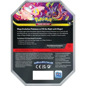 Pokémon TCG: Mega Clefable Moonlit ex Tin Breng wat extra magie naar je Pokémon-collectie met de Mega Clefable Moonlit ex Tin. Deze prachtige verzamelbox zet Mega Clefable ex centraal met een exclusieve foil promokaart en uniek artwork dat speciaal voor deze release is ontworpen. Naast de schitterende promokaart bevat deze tin ook vier Pokémon TCG booster packs, waardoor je direct nieuwe kaarten kunt openen en je collectie verder kunt uitbreiden. Of je nu op jacht bent naar krachtige Pokémon ex, bijzondere illustraties of zeldzame verzamelkaarten, iedere booster biedt nieuwe verrassingen. De stevige metalen tin maakt deze uitgave niet alleen interessant voor spelers en verzamelaars, maar ook perfect om kaarten, accessoires of andere Pokémon-schatten veilig in op te bergen. Inhoud 1 Foil Promo Card van Mega Clefable ex 4 Pokémon TCG Booster Packs 1 Codekaart voor Pokémon TCG Live 1 Metalen Pokémon TCG Tin Waarom kiezen voor de Mega Clefable Moonlit ex Tin? Exclusieve Mega Clefable ex promokaart Uniek artwork speciaal voor deze release Inclusief 4 Pokémon TCG booster packs Handige metalen verzamelbox voor opslag Perfect voor verzamelaars, spelers en Pokémon-fans Of je nu jouw collectie wilt uitbreiden, op zoek bent naar een bijzonder Pokémon-product of een leuk cadeau zoekt voor een Pokémon-liefhebber, de Mega Clefable Moonlit ex Tin biedt een uitstekende combinatie van exclusieve content en spannende booster-openingen.