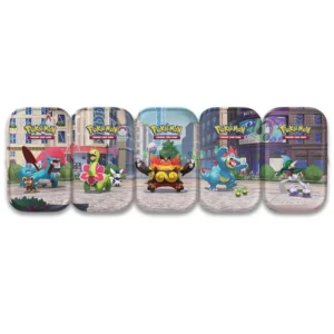 Pokémon TCG: Lumiose City Mini Tin Ontdek de charme van Lumiose City met deze prachtige Pokémon TCG Mini Tin. Geïnspireerd door de iconische stad uit de Kalos-regio combineert deze compacte verzamelbox exclusieve artwork, handige opslagruimte en spannende Pokémon booster packs in één stijlvol product. Elke Lumiose City Mini Tin bevat een uniek ontwerp en wordt geleverd met een bijpassende Pokémon art kaart. Verzamel alle verschillende uitvoeringen en combineer de art kaarten tot een complete afbeelding. Dankzij het compacte formaat is deze mini tin perfect om kaarten, accessoires of andere kleine verzamelitems in te bewaren. Naast de verzamelwaarde bevat iedere tin ook twee Pokémon TCG booster packs, waardoor je direct nieuwe kaarten kunt toevoegen aan je collectie. Inhoud 2 Pokémon TCG Booster Packs 1 Stickervel 1 Pokémon Art Card met hetzelfde artwork als de mini tin 1 Codekaart voor Pokémon TCG Live 1 Metalen Mini Tin Waarom kiezen voor de Lumiose City Mini Tin? Geïnspireerd door Lumiose City uit de Kalos-regio Inclusief 2 Pokémon TCG booster packs Unieke verzamelbare artwork-uitvoeringen Bevat een exclusieve Pokémon art kaart Handig formaat voor opslag en presentatie Perfect voor verzamelaars en Pokémon-fans Of je nu jouw collectie wilt uitbreiden, op zoek bent naar een leuk cadeau of alle verschillende designs wilt verzamelen, de Lumiose City Mini Tin biedt een leuke combinatie van verzamelwaarde en Pokémon-openingsplezier. Let op: Bij bestelling van één losse mini tin ontvang je willekeurig één van de beschikbare artwork-varianten, tenzij anders vermeld. De inhoud van booster packs is willekeurig samengesteld. Specifieke kaarten of zeldzaamheden kunnen niet worden gegarandeerd.