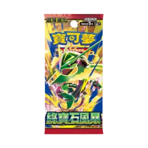 Pokémon Storm Emeralda Booster Box (Japans) Ontdek de nieuwste Japanse Pokémon-uitbreiding met de Pokémon Storm Emeralda Booster Box (Japans). Deze langverwachte set verschijnt naar verwachting op 31 juli 2026 en introduceert een compleet nieuwe reeks Pokémon-kaarten, prachtige illustraties en spannende kaarten voor zowel verzamelaars als spelers. Japanse Pokémon-sets staan bekend om hun uitstekende printkwaliteit, exclusieve kaarten en schitterende artwork. Met een volledige boosterbox heb je de perfecte kans om jouw collectie uit te breiden en op jacht te gaan naar de meest gewilde kaarten uit Storm Emeralda. Of je nu een fanatieke verzamelaar bent, graag Japanse exclusieve kaarten verzamelt of jouw favoriete Pokémon wilt ontdekken in deze gloednieuwe uitbreiding, de Storm Emeralda Booster Box is een prachtige toevoeging aan iedere collectie. Inhoud 1 Pokémon Storm Emeralda Booster Box (Japans) 30 Japanse boosterpacks Ieder boosterpack bevat 5 Japanse Pokémon-kaarten
