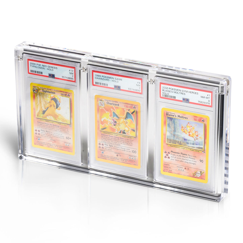 Acrylic Case - Graded Card Display: Triple Trophy – Smooth