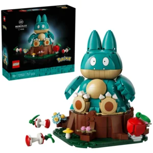LEGO Pokémon – Munchlax 72150 Breng de wereld van Pokémon tot leven met deze indrukwekkende LEGO Munchlax bouwset. Bouw de herkenbare, altijd hongerige Pokémon steen voor steen en creëer een gedetailleerd displaymodel dat perfect past in iedere Pokémon- of LEGO-collectie. Munchlax is direct herkenbaar aan zijn ronde groenblauwe lichaam, crèmekleurige borst en grote bek die altijd klaar is voor de volgende snack. Dankzij de beweegbare armen en benen en draaibare kop kun je Munchlax in verschillende poses neerzetten en jouw display helemaal naar wens aanpassen. De set wordt compleet gemaakt met een leuke scène rondom Munchlax, inclusief een boomstronk, appel en 2 klokhuizen. Na het bouwen vormt het geheel een opvallend displaymodel voor op een plank, bureau of in een vitrinekast. Een fantastische set voor Pokémon-fans, LEGO-verzamelaars en iedereen die zijn favoriete Pokémon graag als bouwbaar displaymodel aan de collectie toevoegt. Productkenmerken Officiële LEGO Pokémon bouwset Bouw een gedetailleerde Munchlax Beweegbare armen en benen Draaibare kop voor verschillende poses Inclusief bouwbare boomstronk Inclusief een appel en 2 klokhuizen Gedetailleerd ontwerp geïnspireerd op Munchlax uit Pokémon Ideaal als displaymodel voor iedere Pokémon-collectie Ondersteuning via de LEGO Builder app met interactieve 3D-instructies Specificaties LEGO-nummer: 72150 Aantal onderdelen: 757 Hoogte: ca. 18 cm Serie: LEGO Pokémon