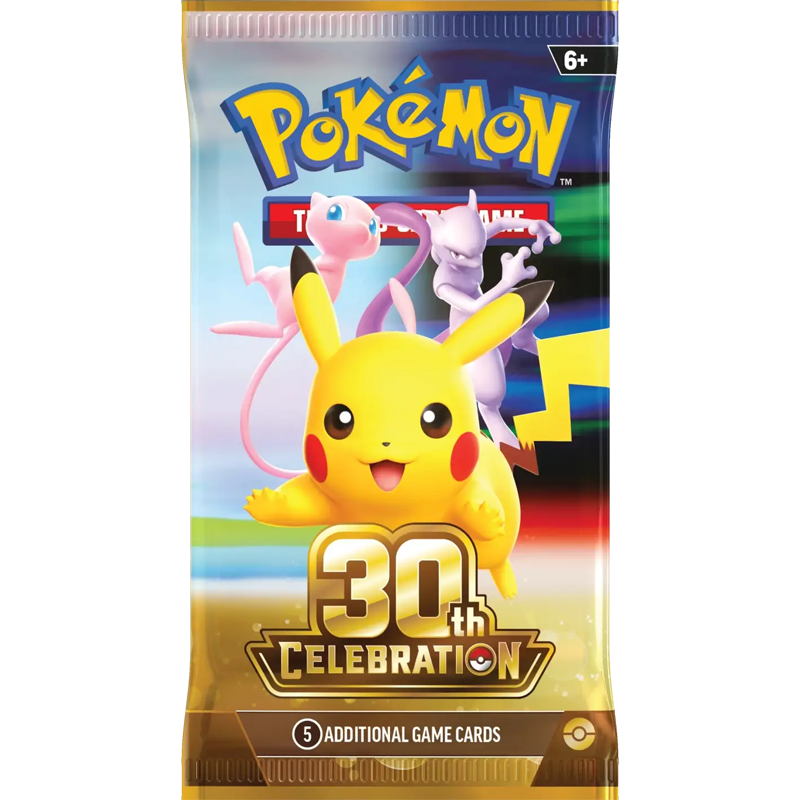 Pokémon 30th Celebration Booster Bundle Vier 30 jaar Pokémon met de Pokémon 30th Celebration Booster Bundle. Deze jubileumbundel verschijnt op 2 oktober 2026 en is de perfecte keuze voor verzamelaars en spelers die zoveel mogelijk boosters uit de speciale 30th Celebration-uitbreiding willen openen. De Pokémon 30th Celebration-uitbreiding bestaat volledig uit foil kaarten en is een eerbetoon aan drie decennia Pokémon. Iedere booster biedt een unieke openingservaring dankzij een gegarandeerde Pikachu Rare, waarbij er maar liefst 30 verschillende varianten te verzamelen zijn. Daarnaast bevat iedere booster ook een foil Basic Energy, waardoor elke pack een waardevolle toevoeging is aan jouw collectie. Met de Booster Bundle ontvang je meerdere boosters uit de jubileumset, waardoor je meer kans hebt op bijzondere kaarten, favoriete Pokémon en zeldzame verzamelstukken. Ideaal voor verzamelaars die hun collectie willen uitbreiden of spelers die direct een flinke stapel boosters willen openen. Inhoud Meerdere Pokémon 30th Celebration boosterpacks Pokémon TCG Live codekaarten (indien door de fabrikant inbegrepen) Of je nu op jacht bent naar alle 30 Pikachu Rare-varianten, jouw verzameling wilt uitbreiden of simpelweg wilt genieten van de feestelijke jubileumset, de Pokémon 30th Celebration Booster Bundle is een onmisbaar product voor iedere Pokémon-liefhebber.