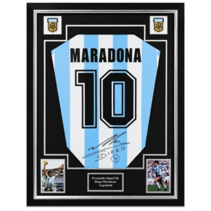 Diego Maradona – Gesigneerd Argentinië Shirt | Professioneel Ingelijst & Gecertificeerd