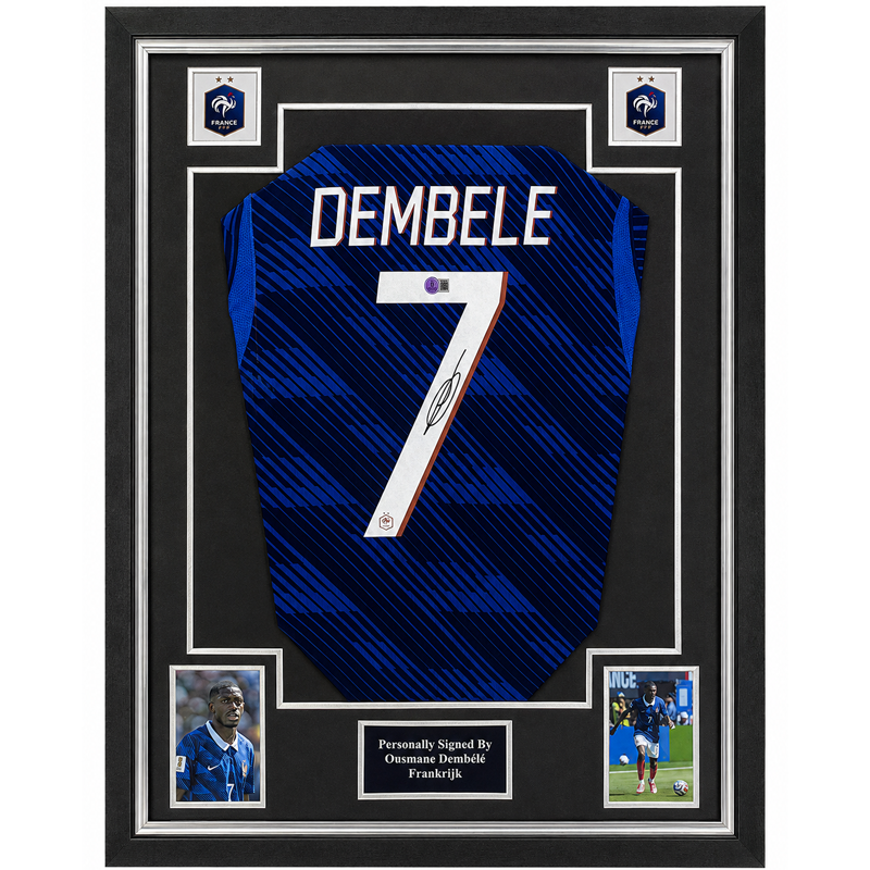 Ousmane Dembélé – Gesigneerd Frankrijk Shirt | Professioneel Ingelijst & Gecertificeerd